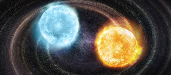 An artist's visualization of the first confirmed double helium-core white dwarf gravitational source. - Sputnik International