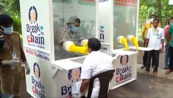 Ernakulam district admin and Govt Medical College, Kalamassery, have launched Walk-In Sample Kiosk (WISK) for quick & cheap sample collection enabling mass screening for COVID19 - Sputnik International