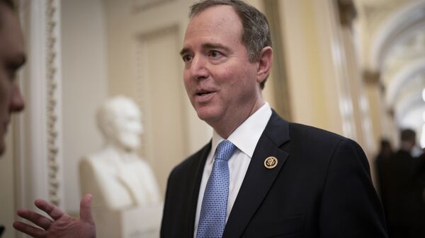 House Intelligence Committee Chairman Adam Schiff, D-Calif., talks to reporters as lawmakers work to extend government surveillance powers that are expiring soon, on Capitol Hill in Washington, Tuesday, March 3, 2020. - Sputnik International