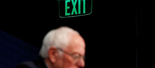 U.S. Democratic presidential candidate Senator Bernie Sanders announces that he will be continuing his campaign for U.S. president at least through his March 15 debate with former Vice President Joe Biden as he holds a news conference in Burlington, Vermont, U.S. March 11, 2020 U.S. Democratic presidential candidate Senator Bernie Sanders announces that he will be continuing his campaign for U.S. president at least through his March 15 debate with former Vice President Joe Biden as he holds a news conference in Burlington, Vermont, U.S. March 11, 2020 - Sputnik International