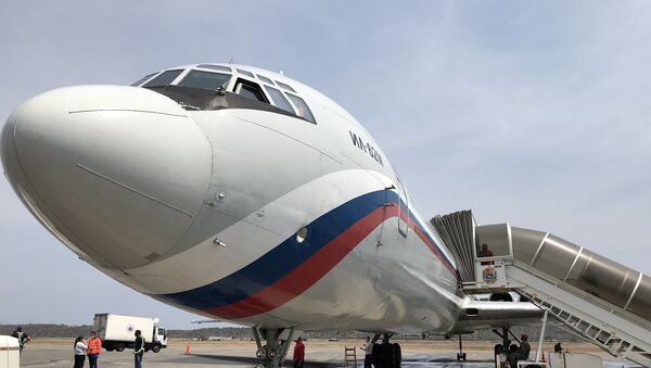 Russian Air Force IL-62 arrived in Caracas, Venezuela, with medical aid amid coronavirus (COVID-19) pandemic. 8 April 2020. - Sputnik International