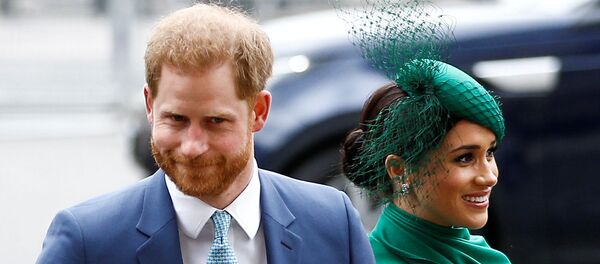 Britain's Prince Harry and Meghan, Duchess of Sussex, arrive for the annual Commonwealth Service at Westminster Abbey in London, Britain 9 March 2020 Britain's Prince Harry and Meghan, Duchess of Sussex, arrive for the annual Commonwealth Service at Westminster Abbey in London, Britain 9 March 2020 - Sputnik International