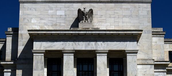 In this file photo taken on April 02, 2020, the Federal Reserve building in Washington, DC.  - Sputnik International
