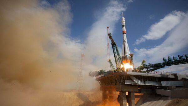 Launch of the Soyuz-2.1a rocket carrier with the Soyuz MS-16 capsule carrying the ISS-63 crew from the Baikonur cosmodrome. - Sputnik International