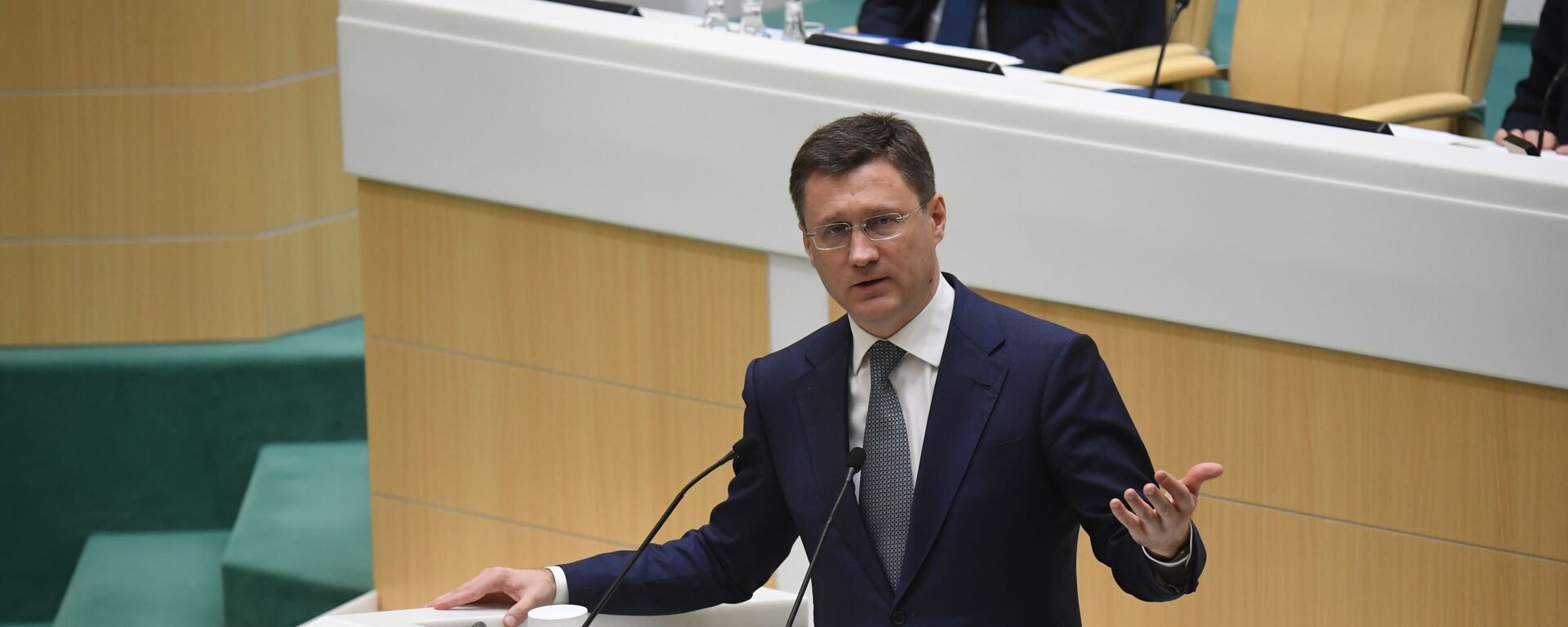 Russian Energy Minister Alexander Novak speaks during the meeting of the Federation Council of Russia, 11 March 2020 - Sputnik International, 1920, 11.10.2023