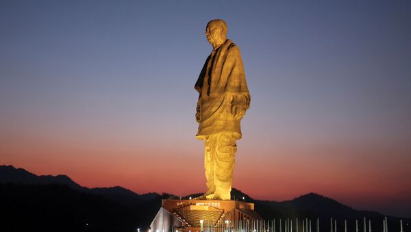FILE PHOTO: General view of the Statue of Unity portraying Sardar Vallabhbhai Patel, one of the founding fathers of India, during its inauguration in Kevadia, in the western state of Gujarat, India, October 31, 2018. - Sputnik International