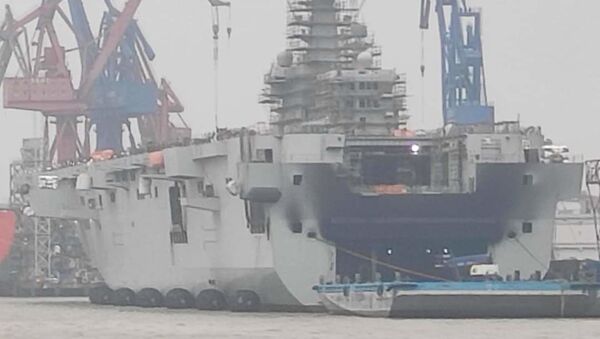 China's new type 075 assault ship damaged by the fire, 11 March 2020 - Sputnik International