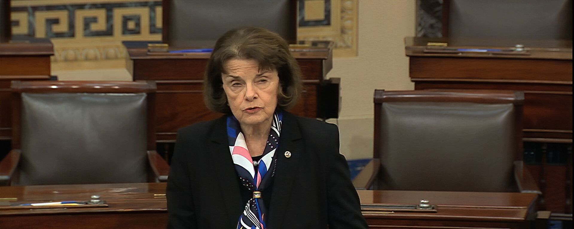 In this image from video, Sen. Dianne Feinstein, D-Calif., speaks on the Senate floor about the impeachment trial against President Donald Trump at the U.S. Capitol in Washington, Tuesday, Feb. 4, 2020. - Sputnik International, 1920, 26.05.2023