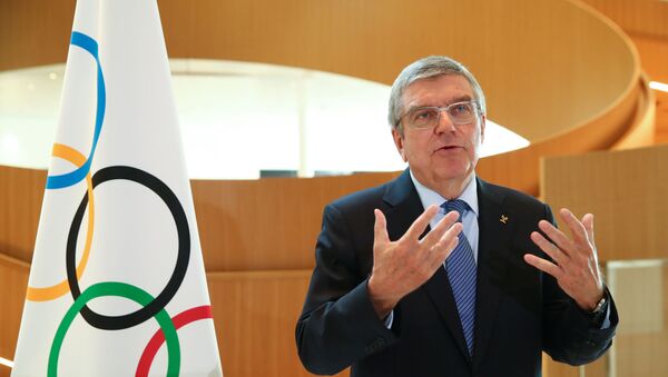 Thomas Bach, President of the International Olympic Committee (IOC) attends an interview after the decision to postpone the Tokyo 2020 because of the coronavirus disease (COVID-19) outbreak, in Lausanne, Switzerland, March 25, 2020. - Sputnik International