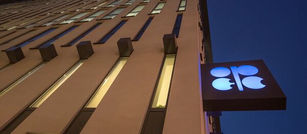 The logo of OPEC is pictured at the OPEC headquarters on the eve of the 171th meeting of the Organization of the Petroleum Exporting Countries in Vienna, on November 29, 2016 - Sputnik International
