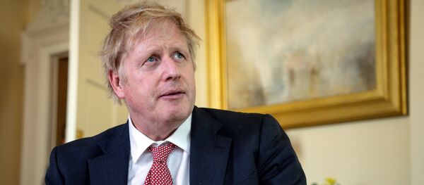 Prime Minister Boris Johnson thanks the NHS in a video message on Easter Sunday, in 10 Downing Street, London, Britain, April 12, 2020 - Sputnik International