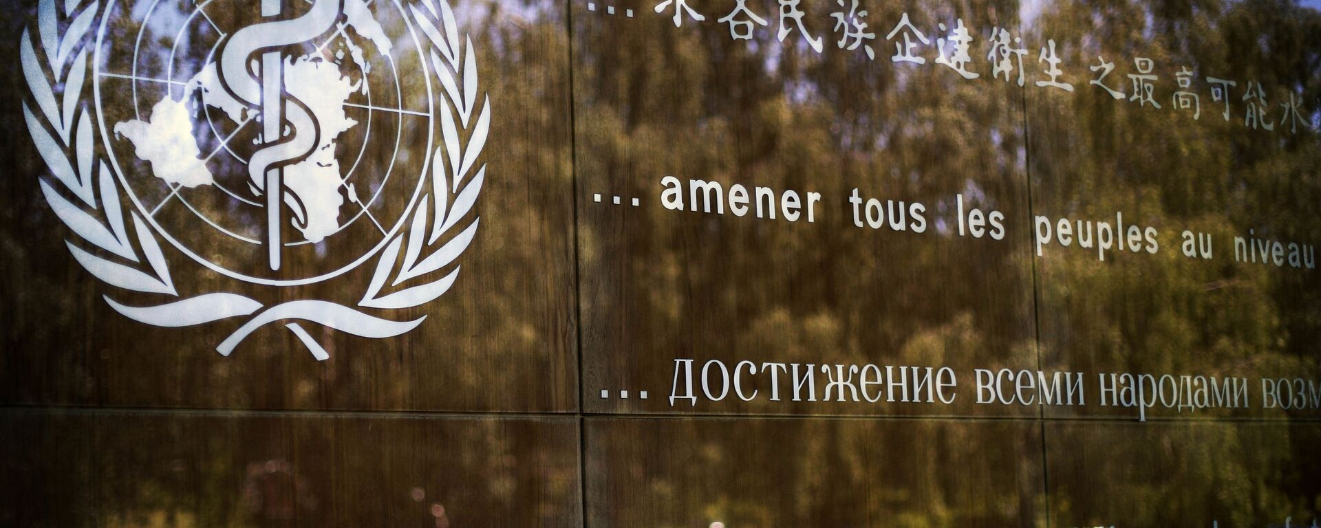The logo of the World Health Organization is seen at the WHO headquarters in Geneva, Switzerland, Thursday, June 11, 2009 - Sputnik International, 1920, 30.06.2021