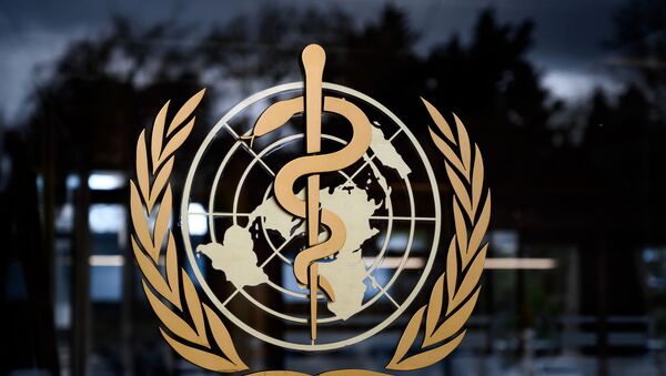 (FILES) In this file photo taken on March 09, 2020, the logo of the World Health Organization (WHO) at the its headquarters in Geneva - Sputnik International