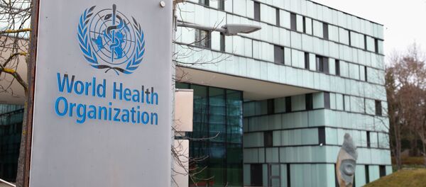 A logo is pictured outside a building of the World Health Organization (WHO) during an executive board meeting on update on the coronavirus outbreak, in Geneva, Switzerland, February 6, 2020 A logo is pictured outside a building of the World Health Organization (WHO) during an executive board meeting on update on the coronavirus outbreak, in Geneva, Switzerland, February 6, 2020 - Sputnik International