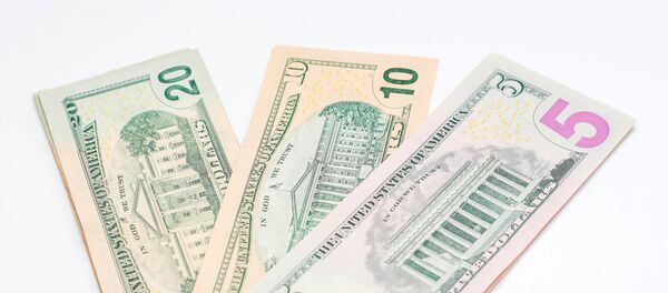 US dollar banknotes on white background - Sputnik International