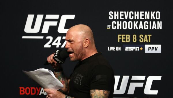 Joe Rogan during the UFC 247 ceremonial weigh-in at Toyota Center on February 07, 2020 in Houston, Texas - Sputnik International