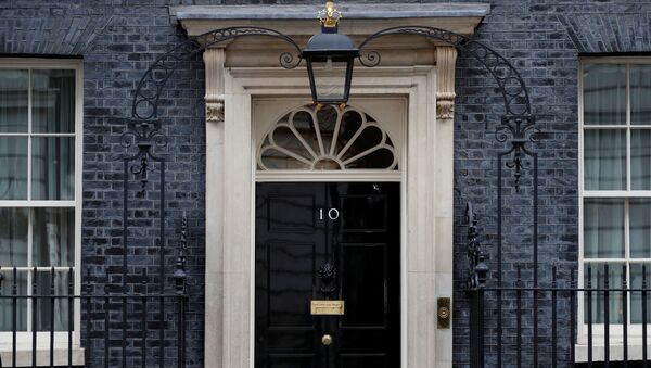 The door of 10 Downing Street in London as the spread of the coronavirus disease (COVID-19) continues, London, Britain, April 6, 2020.  - Sputnik International
