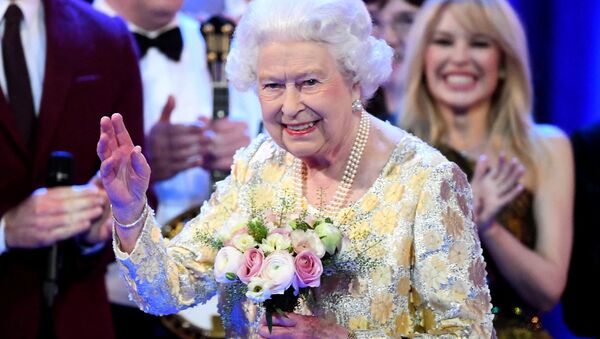 Britain's Queen Elizabeth II attends The Queen's Birthday Party concert on the occasion of Her Majesty's 92nd birthday at the Royal Albert Hall in London on April 21, 2018. - Sputnik International