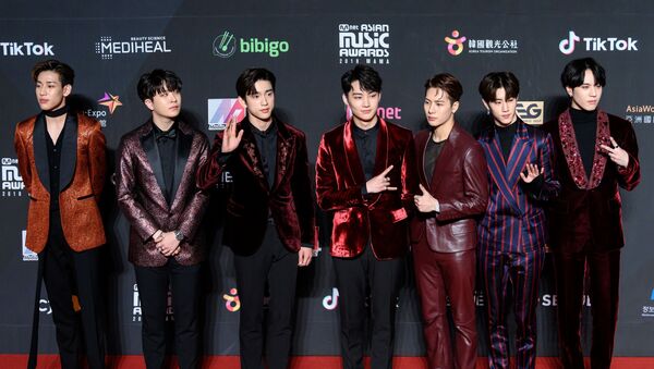 Members of South Korean band Got7 pose on the red carpet at the Mnet Asian Music Awards (MAMA) in Hong Kong on December 14, 2018.  - Sputnik International