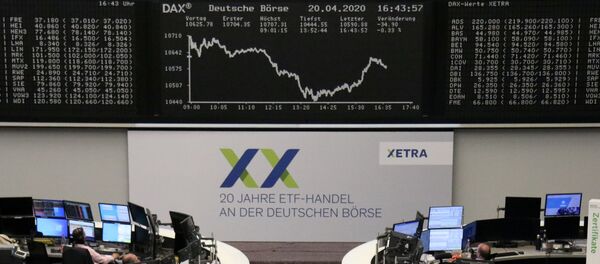 The German share price index DAX graph is pictured at the stock exchange in Frankfurt, Germany, April 20, 2020 - Sputnik International