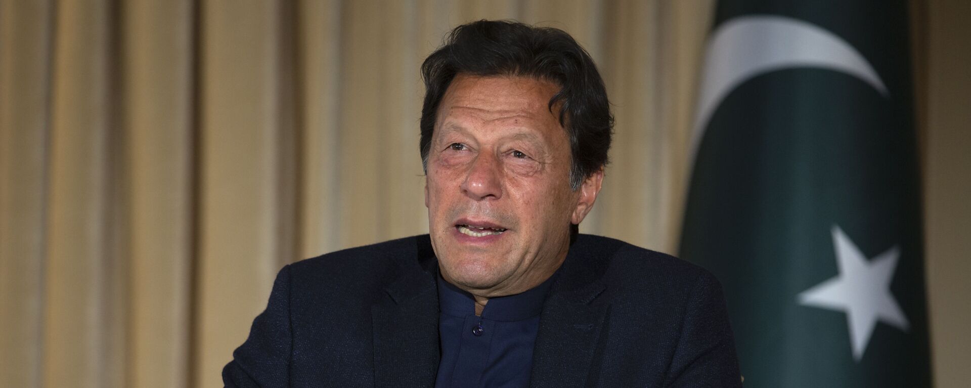 Pakistan's Prime Minister Imran Khan speaks to The Associated Press, in Islamabad, Pakistan, Monday, March 16, 2020 - Sputnik International, 1920, 24.02.2021