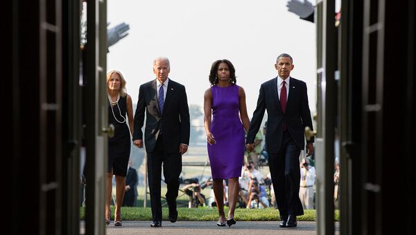 President Barack Obama, First Lady Michelle Obama, Vice President Joe Biden and Dr. Jill Biden - Sputnik International