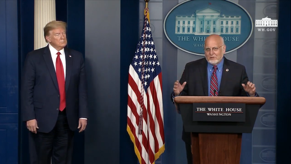 CDC Director Robert Redfield answers questions at the White House press conference on April 22, 2020 - Sputnik International