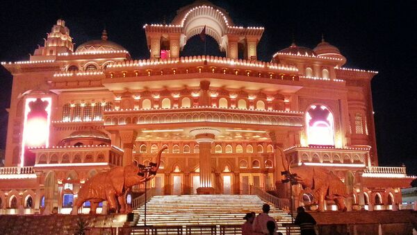  Kingdom of Dreams auditorium, Nautanki Mahal, night view, Gurgaon - Sputnik International