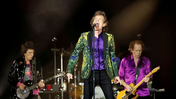 Mick Jagger, Keith Richards and Ronnie Wood of The Rolling Stones perform during their No Filter U.S. Tour at Rose Bowl Stadium in Pasadena, California, U.S., August 22, 2019 - Sputnik International