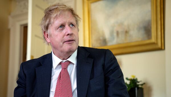 Prime Minister Boris Johnson thanks the NHS in a video message on Easter Sunday, in 10 Downing Street, London, Britain, April 12, 2020 - Sputnik International