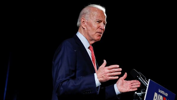  Democratic U.S. presidential candidate and former Vice President Joe Biden speaks about the COVID-19 coronavirus pandemic at an event in Wilmington, Delaware, U.S., March 12, 2020 - Sputnik International