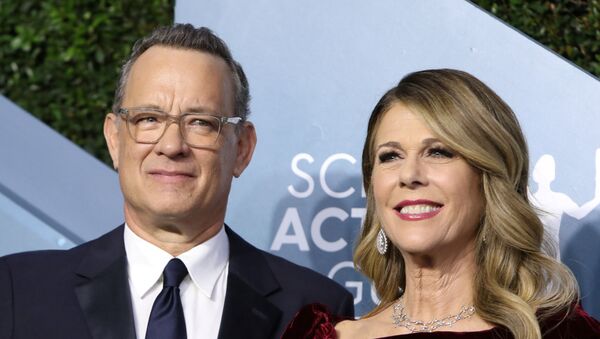 26th Screen Actors Guild Awards – Arrivals – Los Angeles, California, U.S., January 19, 2020 – Tom Hanks and Rita Wilson. - Sputnik International