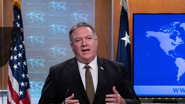 U.S. Secretary of State Mike Pompeo speaks at a press briefing at the State Department in Washington, U.S., April 22, 2020.  - Sputnik International