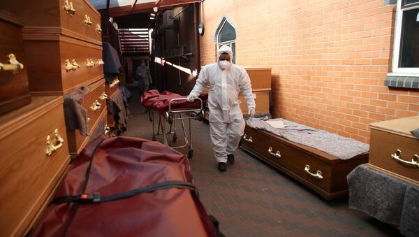 Coffins are stacked up in Birmingham amid the coronavirus outbreak - Sputnik International