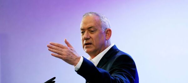 FILE PHOTO: Benny Gantz, leader of Blue and White party, speaks at a regional council chairpersons' conference in Kiryat Anavim, Israel, February 26, 2020.  - Sputnik International