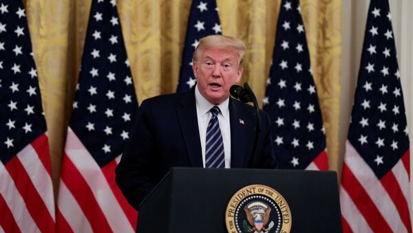 U.S. President Trump delivers remarks about protecting senior citizens during a coronavirus response event at the White House in Washington - Sputnik International