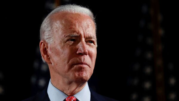 Democratic U.S. presidential candidate and former Vice President Joe Biden speaks about responses to the COVID-19 coronavirus pandemic at an event in Wilmington, Delaware, U.S., March 12, 2020 - Sputnik International