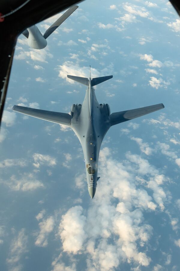 Amid Rising South China Sea Tensions, US Dispatches Lancer Bombers on Surprise Flyover - Photos Amid Rising South China Sea Tensions, US Dispatches Lancer Bombers on Surprise Flyover - Photos - Sputnik International