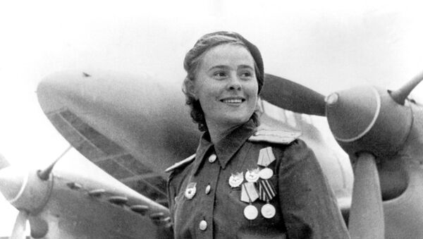 Maria Dolina, Hero of the Soviet Union, deputy squadron commander of the 125th Borisov Guards Bomber Regiment on 13 July 1944 - Sputnik International