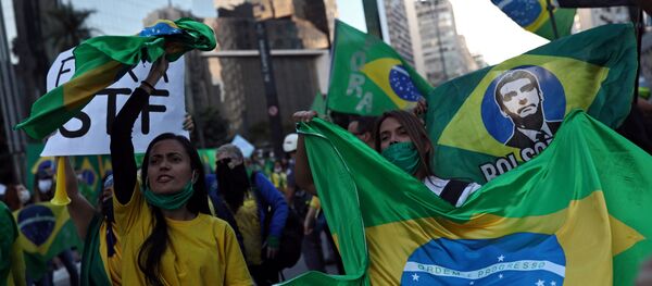 Supporters of Brazilian President Jair Bolsonaro in Sao Paulo Supporters of Brazilian President Jair Bolsonaro in Sao Paulo - Sputnik International