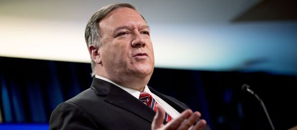 In this April 29, 2020, file photo Secretary of State Mike Pompeo speaks at a news conference at the State Department in Washington. Chinese leaders “intentionally concealed the severity” of the pandemic from the world in early January, according to a 4-page, Department of Homeland Security report dated May 1 and obtained by The Associated Press. - Sputnik International