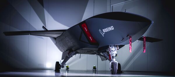 Boeing's unmanned Loyal Wingman aircraft is seen in this handout picture obtained on May 5, 2020 in an undisclosed location in Australia Boeing's unmanned Loyal Wingman aircraft is seen in this handout picture obtained on May 5, 2020 in an undisclosed location in Australia - Sputnik International