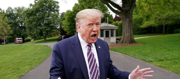 U.S. President Donald Trump speaks to reporters as he departs on travel to Phoenix, Arizona from the South Lawn of the White House in Washington, U.S., May 5, 2020 U.S. President Donald Trump speaks to reporters as he departs on travel to Phoenix, Arizona from the South Lawn of the White House in Washington, U.S., May 5, 2020 - Sputnik International