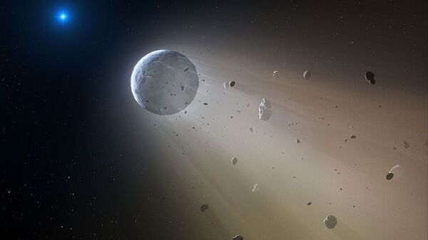 Artist's impression of a white dwarf devouring a minor planet - Sputnik International