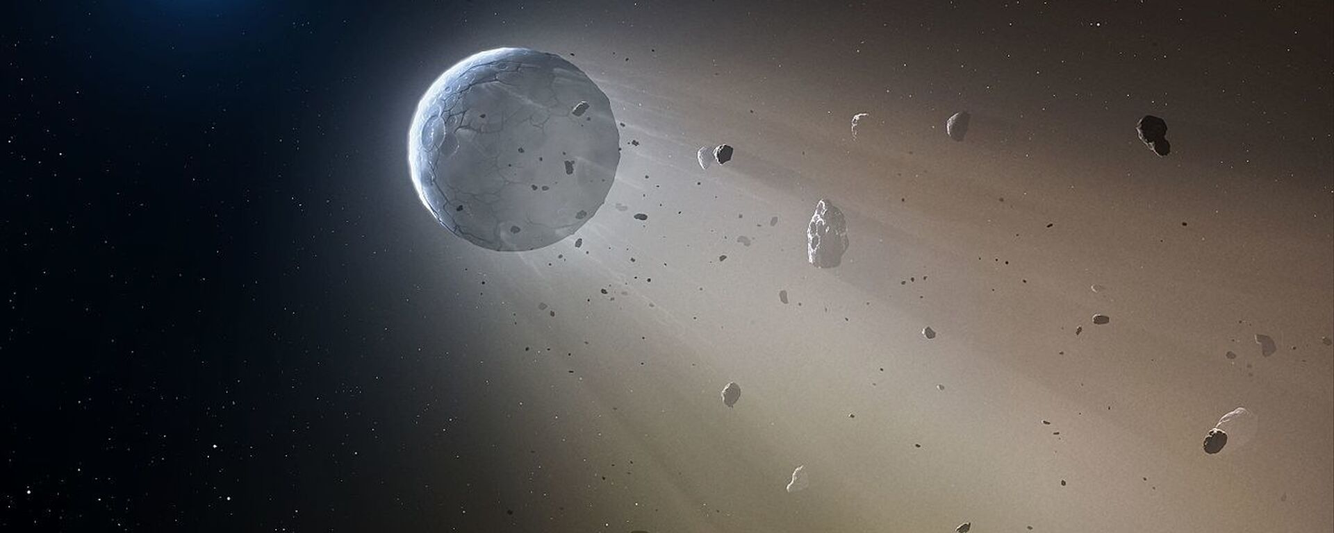 Artist's impression of a white dwarf devouring a minor planet - Sputnik International, 1920, 12.02.2022