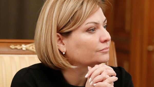 Russia's Culture Minister Olga Lyubimova attends a meeting of the new cabinet chaired by Prime Minister Mikhail Mishustin in Moscow on January 21, 2020. - Sputnik International