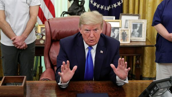 U.S. President Donald Trump speaks before signing a proclamation in honor of National Nurses Day in the Oval Office at the White House in Washington, U.S., May 6, 2020. - Sputnik International