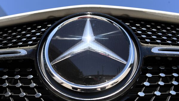  The Mercedes-Benz logo is seen near the Daimler headquarters, as the spread of the coronavirus disease (COVID-19) continues in Stuttgart, Germany, April 22, 2020. REUTERS - Sputnik International