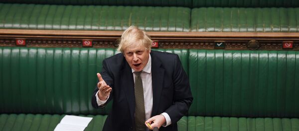 Britain's Prime Minister Boris Johnson speaks during the weekly question time debate in Parliament in London, Britain May 6, 2020 - Sputnik International