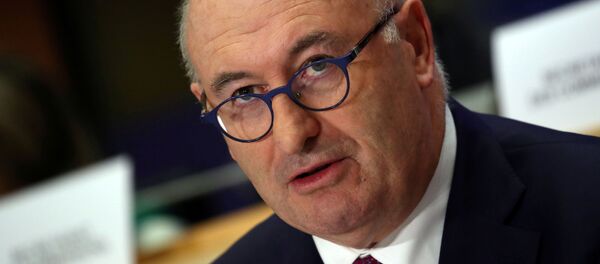European Trade Commissioner-designate Phil Hogan of Ireland attends his hearing before the European Parliament in Brussels, Belgium September 30, 2019 European Trade Commissioner-designate Phil Hogan of Ireland attends his hearing before the European Parliament in Brussels, Belgium September 30, 2019 - Sputnik International